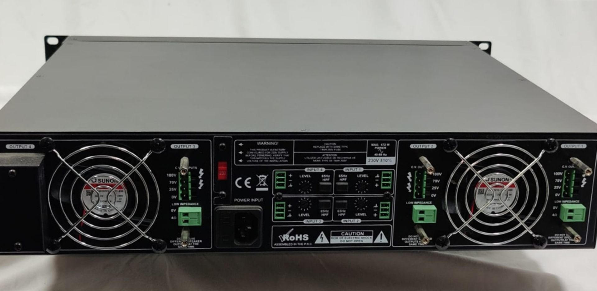 1 x CLOUD Contractor Series 4 Channel Power Amplifier - Model VA4120 - 120W Per Output Channel - Image 3 of 8