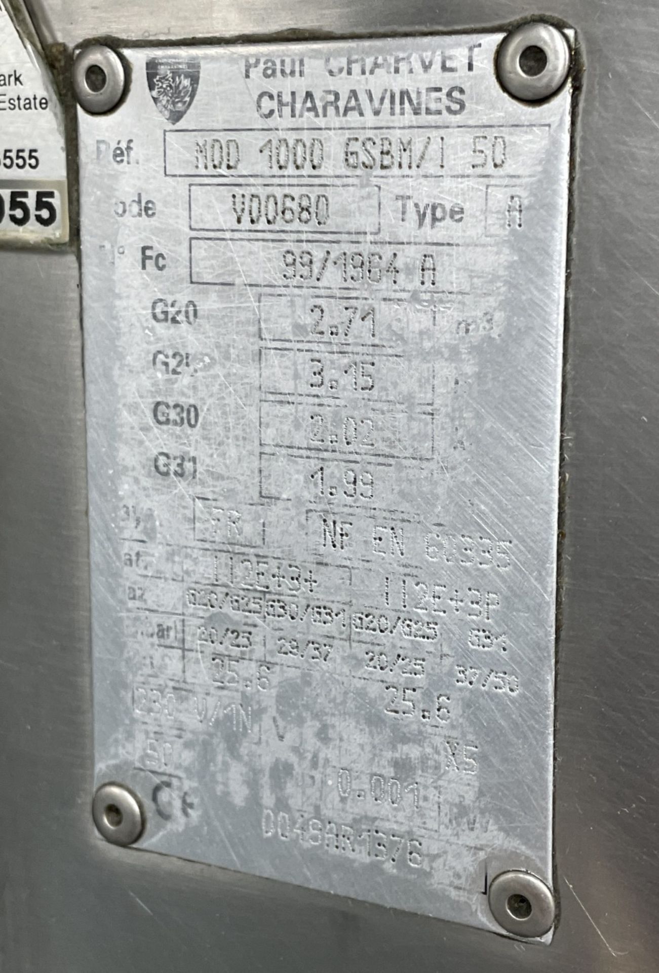 1 x Paul Charvet Gas Powered Tilting Bratt Pan - Model: 1000 GSBM/1 - Dimensions: H94 x W101 x - Image 7 of 17