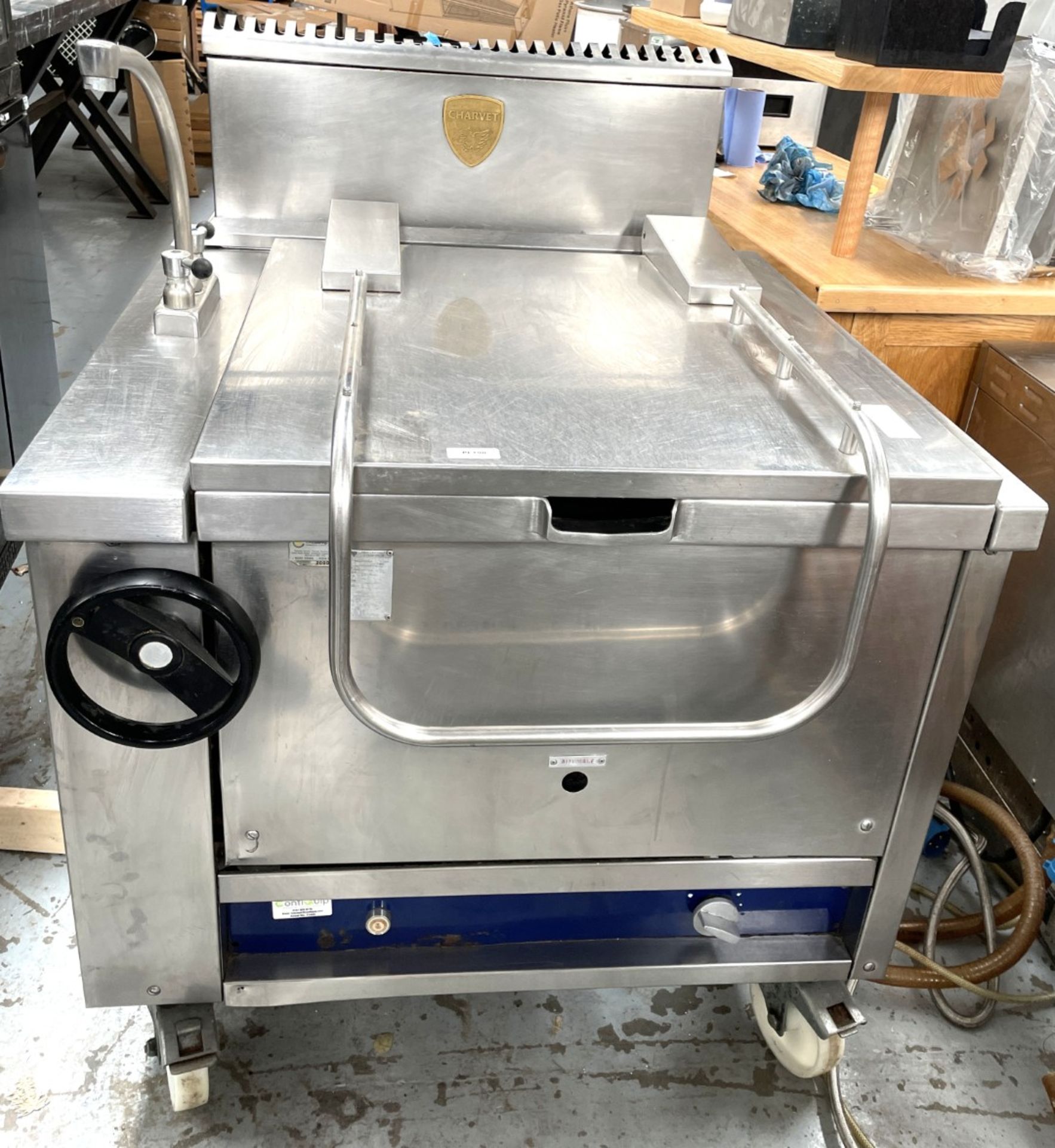 1 x Paul Charvet Gas Powered Tilting Bratt Pan - Model: 1000 GSBM/1 - Dimensions: H94 x W101 x - Image 10 of 17