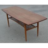 1 x Mid Century Scandinavian Teak Coffee Table Designed by Albert Larson - H50 x W136 x D54 cms