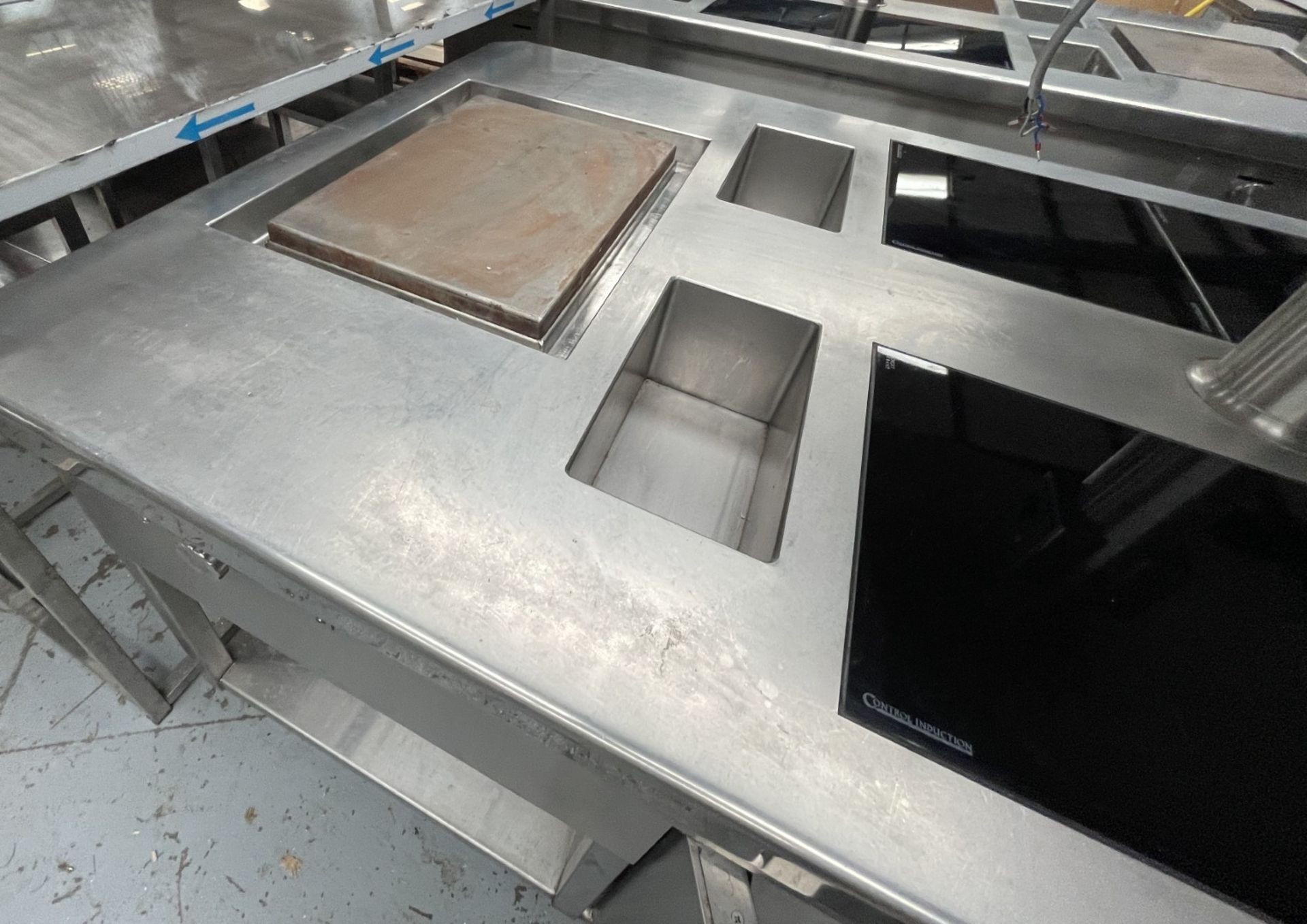 1 x Commercial Central Kitchen Cooking Island Featuring Two Control Induction Cooking Hobs, Blue Sea - Image 26 of 30