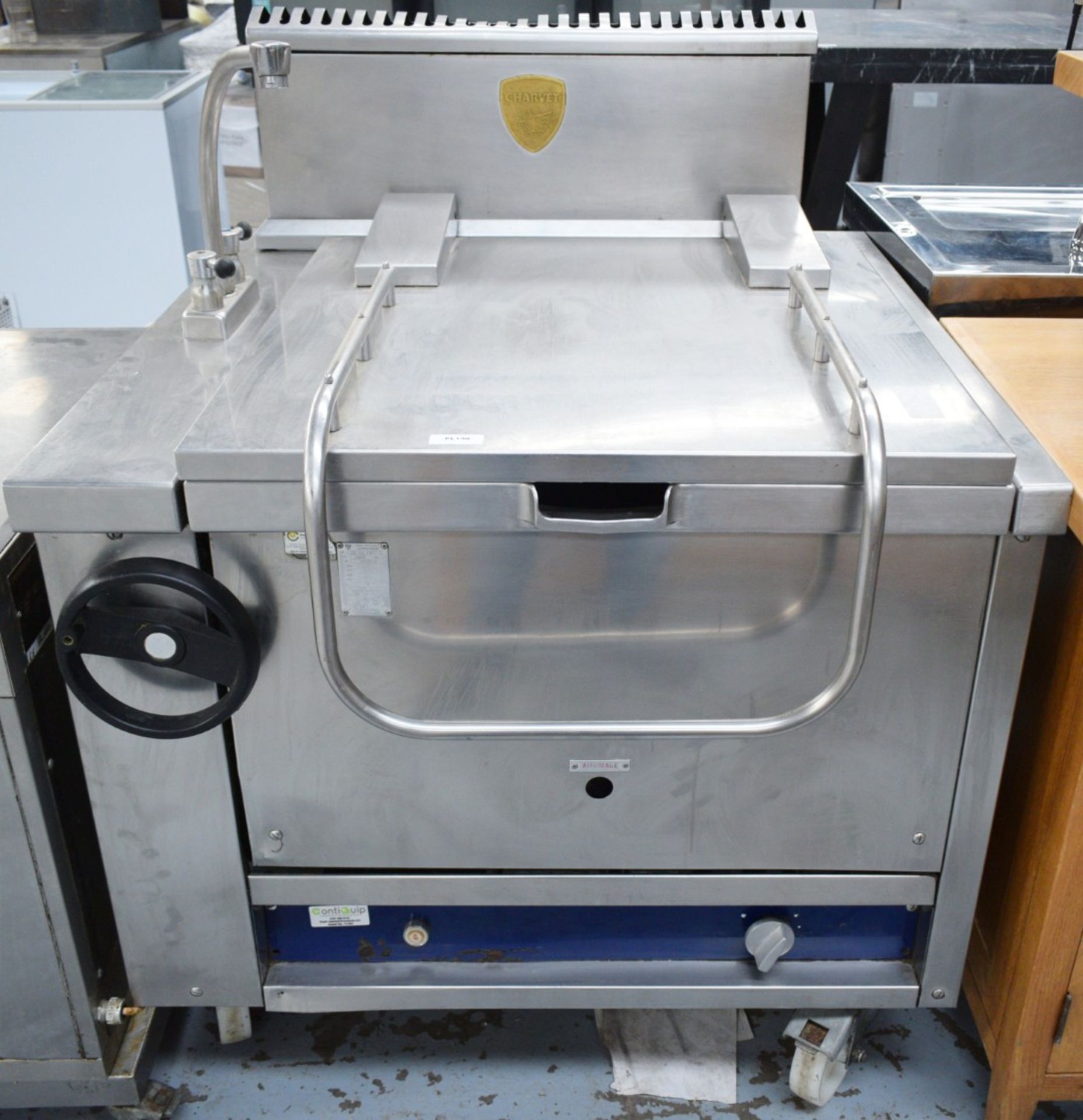 1 x Paul Charvet Gas Powered Tilting Bratt Pan - Model: 1000 GSBM/1 - Dimensions: H94 x W101 x