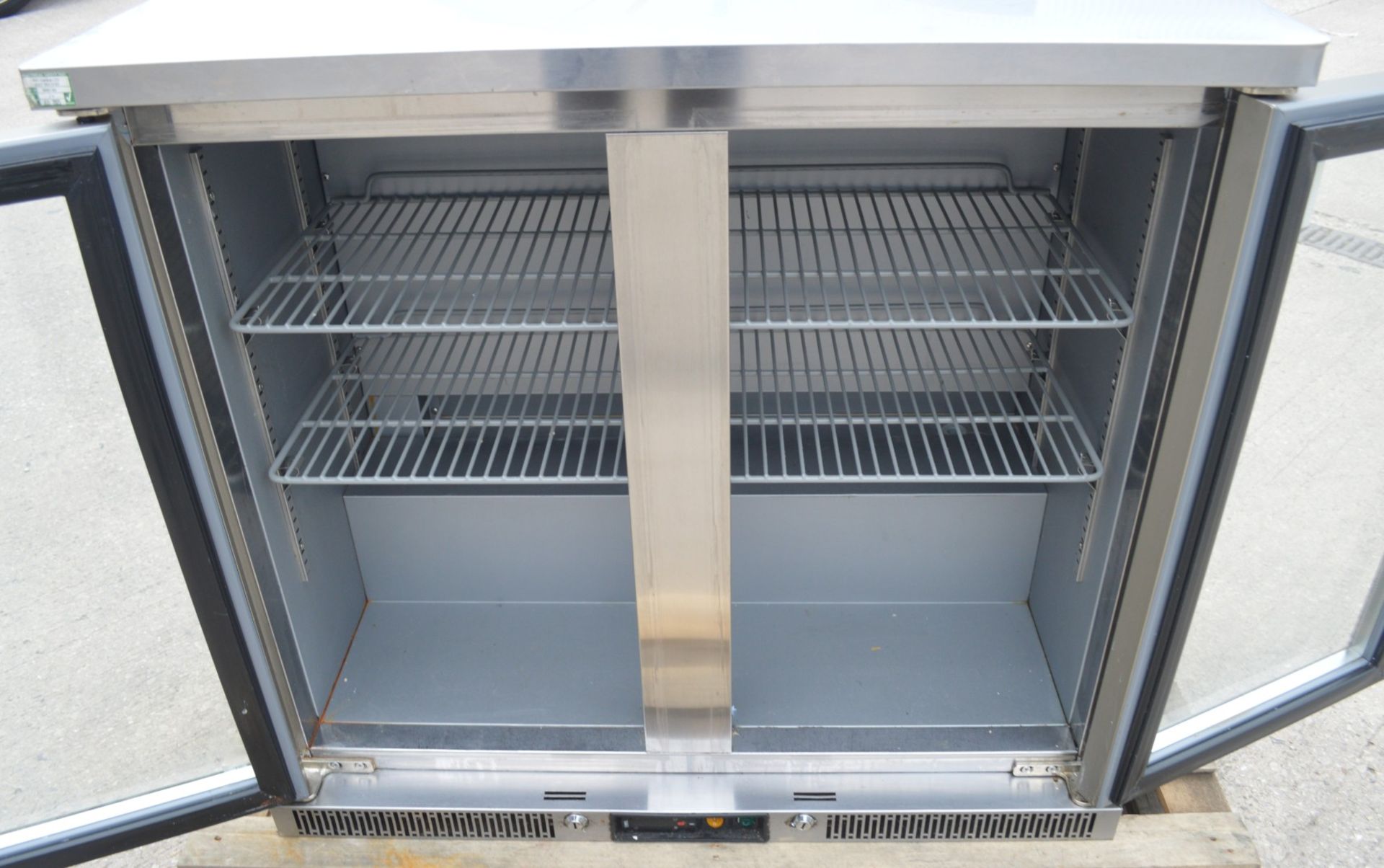 1 x Gemma Stainless Steel Two Door Backbar Bottle Cooler - Image 4 of 10