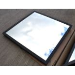 1 x Industrial Style Mirror with Steel Frame and Mounting Brackets - Dimensions: 121 x 120 cms -