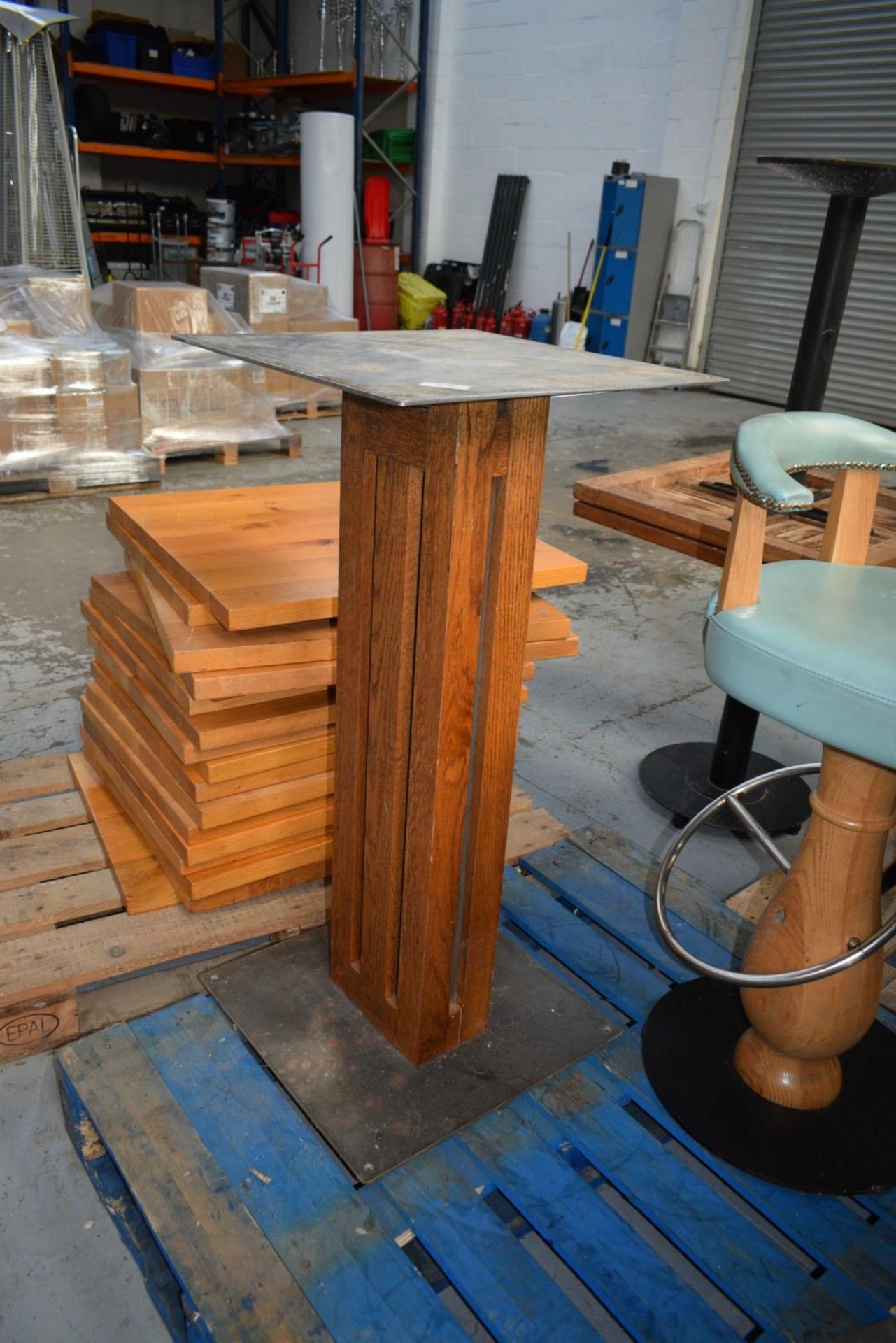 4 x Bar Table Pedestals - Dimensions: H103cm with a 50x50cm Top - Image 6 of 6
