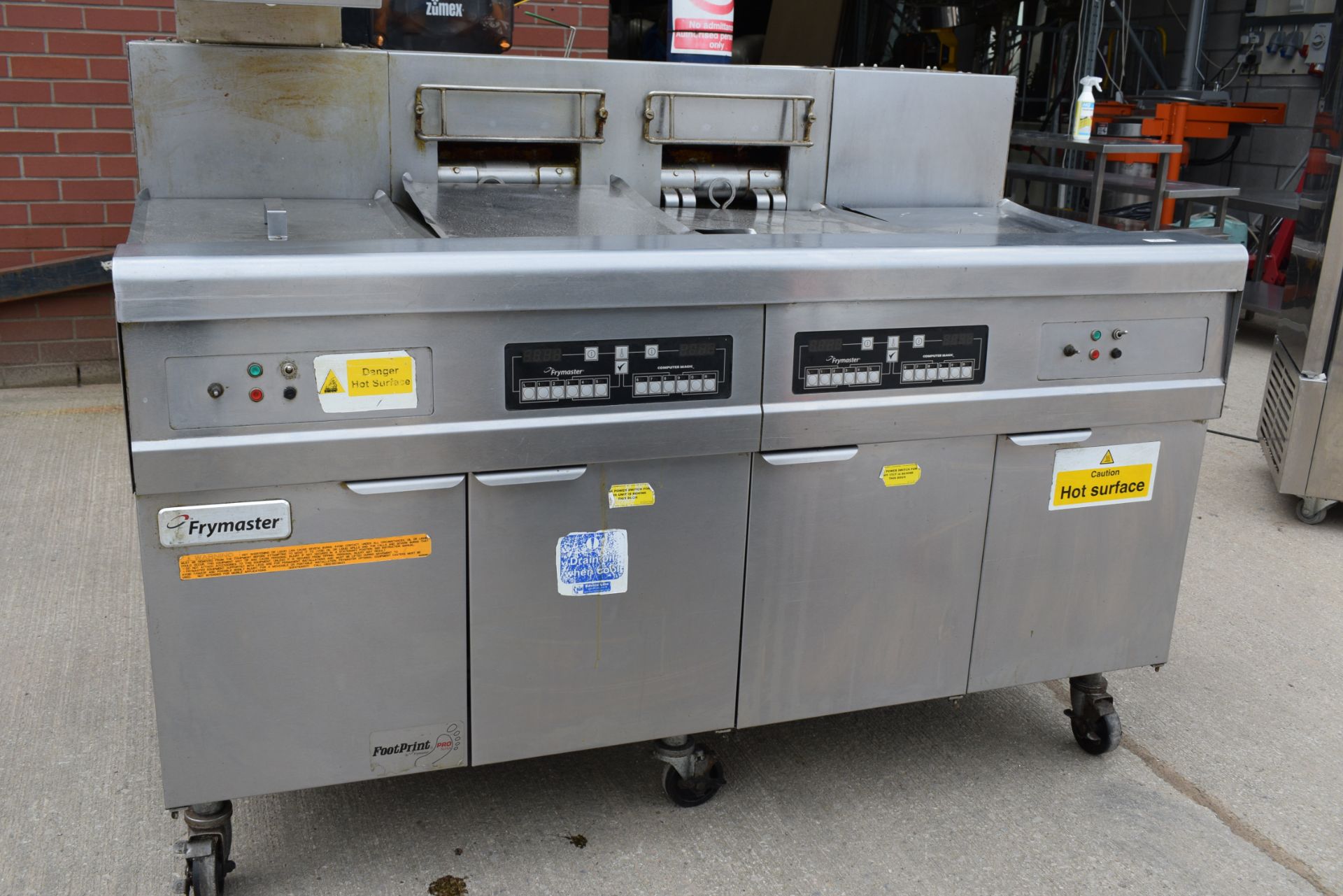 1 x Frymaster Twin Double Tank Electric 3 Phase Fryer with Built in Filtration and Chip Warmers - Image 4 of 14