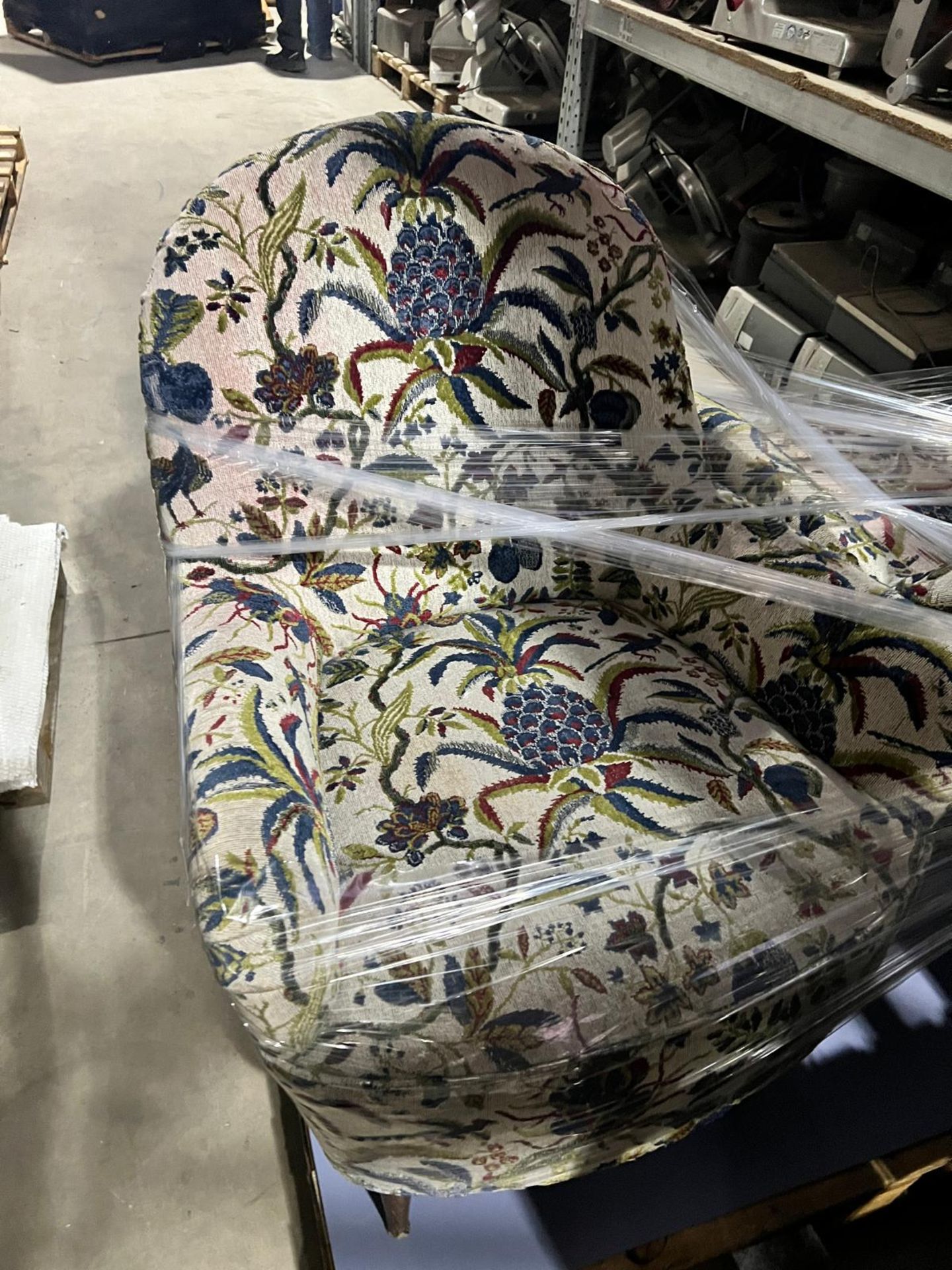 2 x George Smith Lounge Chair Featuring Floral Fbric Upholstery and Wooden Feet - Image 11 of 14