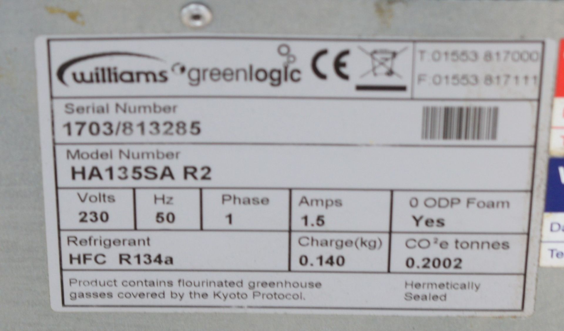 2 x Williams Undercounter Fridge and Freezer Appliances - Includes 1 x Fridge and 1 x Freezer - Image 3 of 8