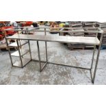 1 x Stainless Steel Backbar Bottle Cooler Housing with Glass Shelf - Dimensions: H121 with a Hight