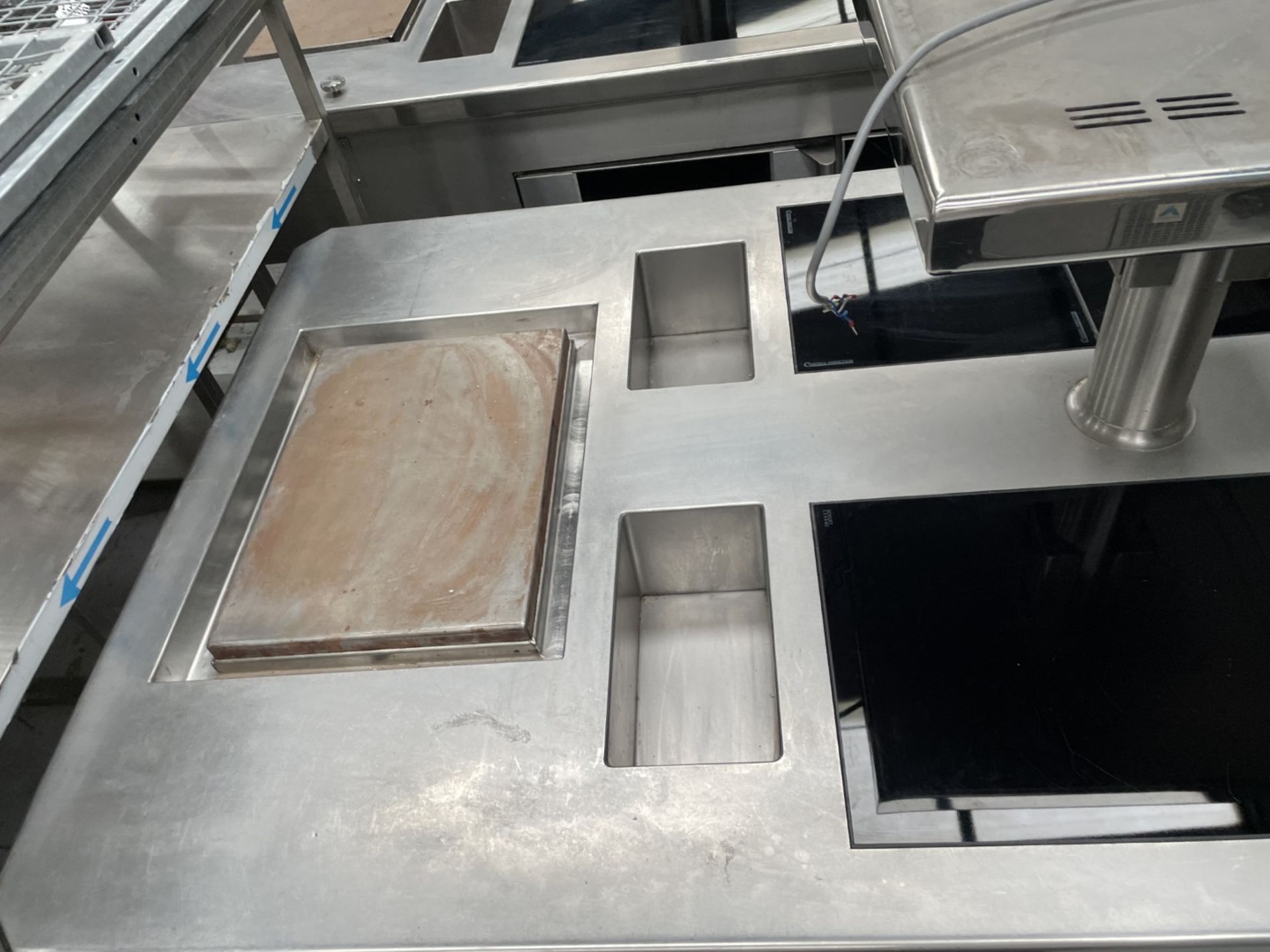 1 x Commercial Central Kitchen Cooking Island Featuring Two Control Induction Cooking Hobs, Blue Sea - Image 9 of 30