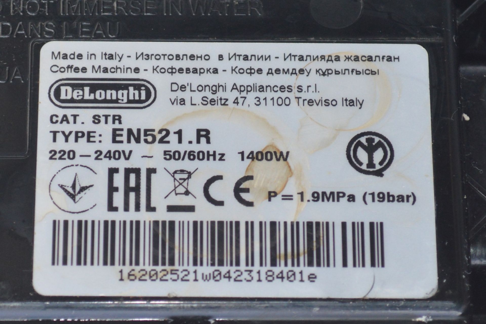 1 x Delonghi EN521 Nespresso Machine - Dimensions: H26 x W17 x D33 cms - Image 2 of 5