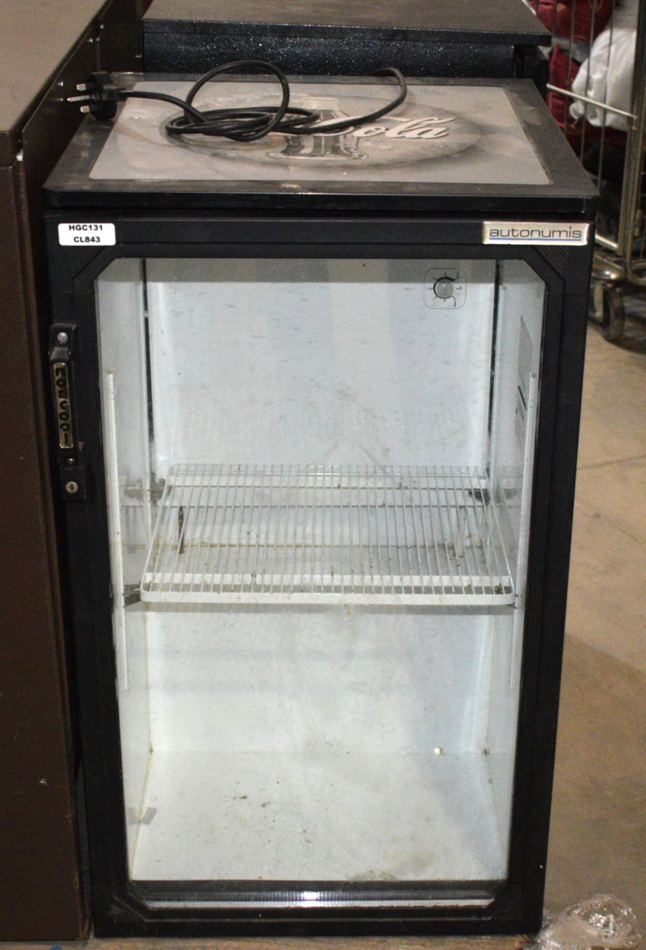 1 x Coca Cola Single Door Bar Fridge - Dimensions: H85 x W50 x D56 cms - Image 4 of 6