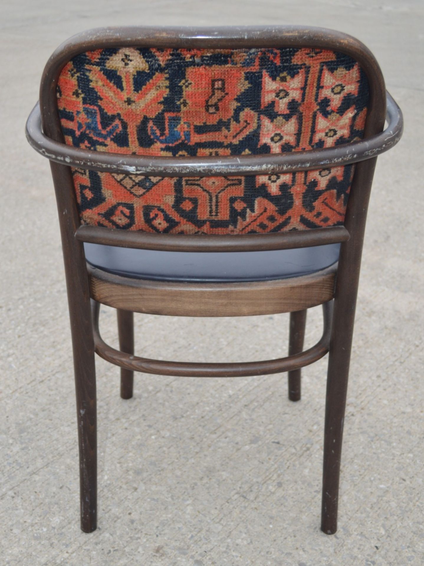11 x Bentwood 'Gustav Adolf Schneck Style' Dining Chairs - Features Black Seat Pads and Fabric Backs - Image 8 of 12