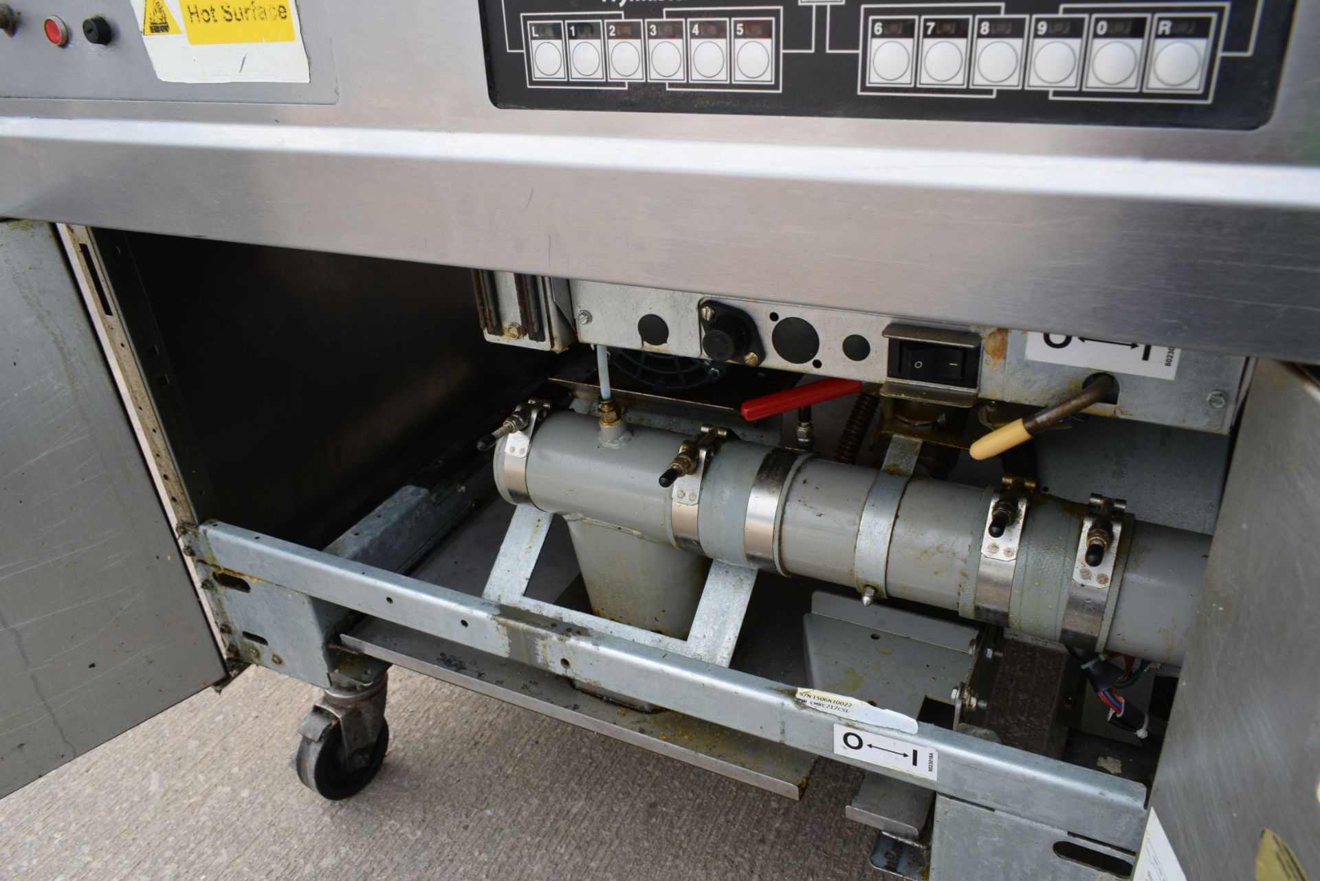 1 x Frymaster Twin Double Tank Electric 3 Phase Fryer with Built in Filtration and Chip Warmers - Image 11 of 14