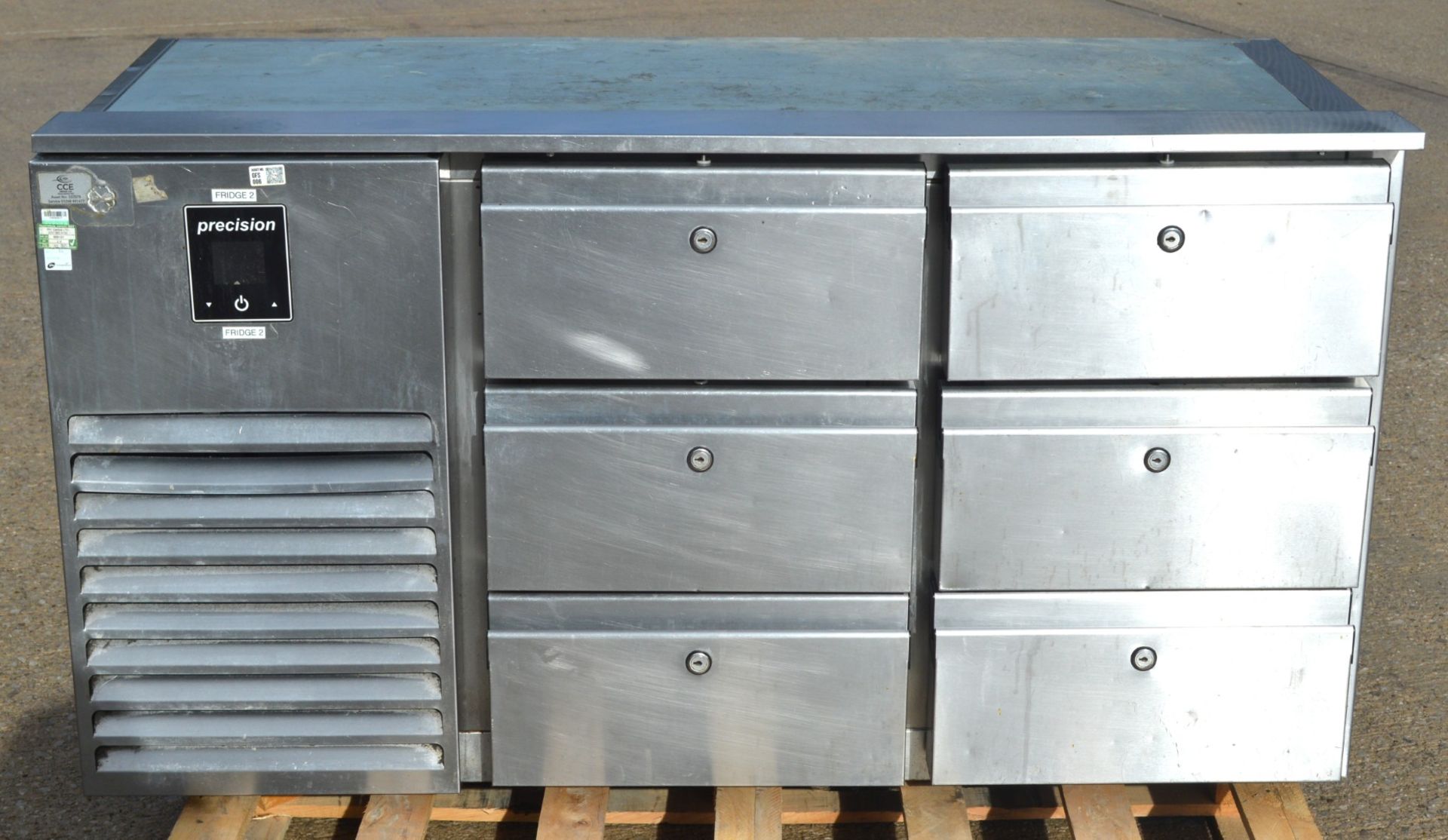 1 x Precision 6 Drawer Prep Fridge - Model: MCU211 - 240v - Dimensions: H85 x W135 x D67 cms