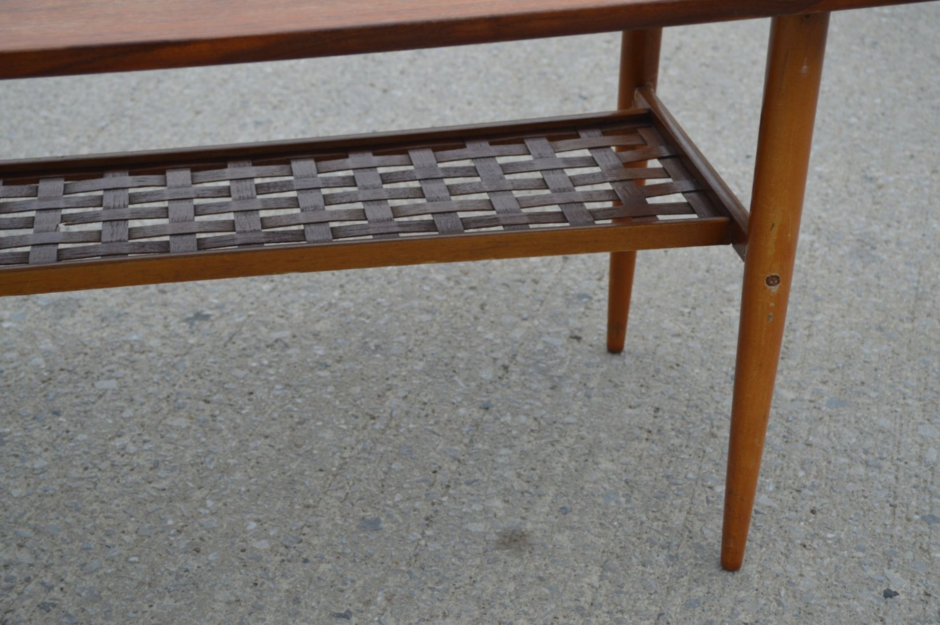 1 x Mid Century Scandinavian Teak Coffee Table Designed by Albert Larson - H50 x W136 x D54 cms - Image 4 of 16