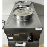 1 x Lincat BS3 Twin Pot Baine Marie - Full Stainless Steel Constuctions - Includes Pots and Lids -