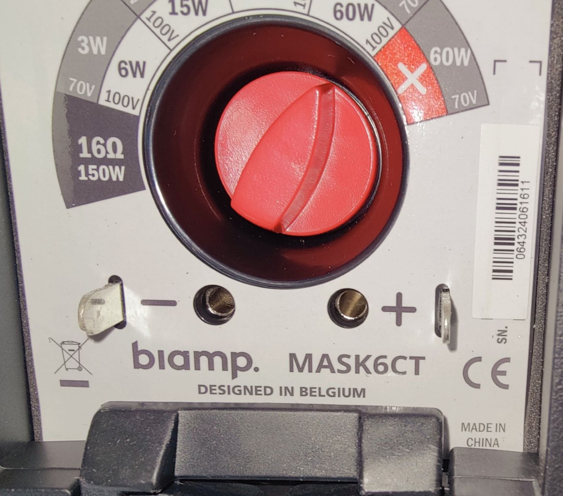 2 x BiAmp MASK6CT-BL 6.5" 2 way Clickmount Loudspeaker - 150w @ 16 ohms, IP64, 100v - With - Image 5 of 5