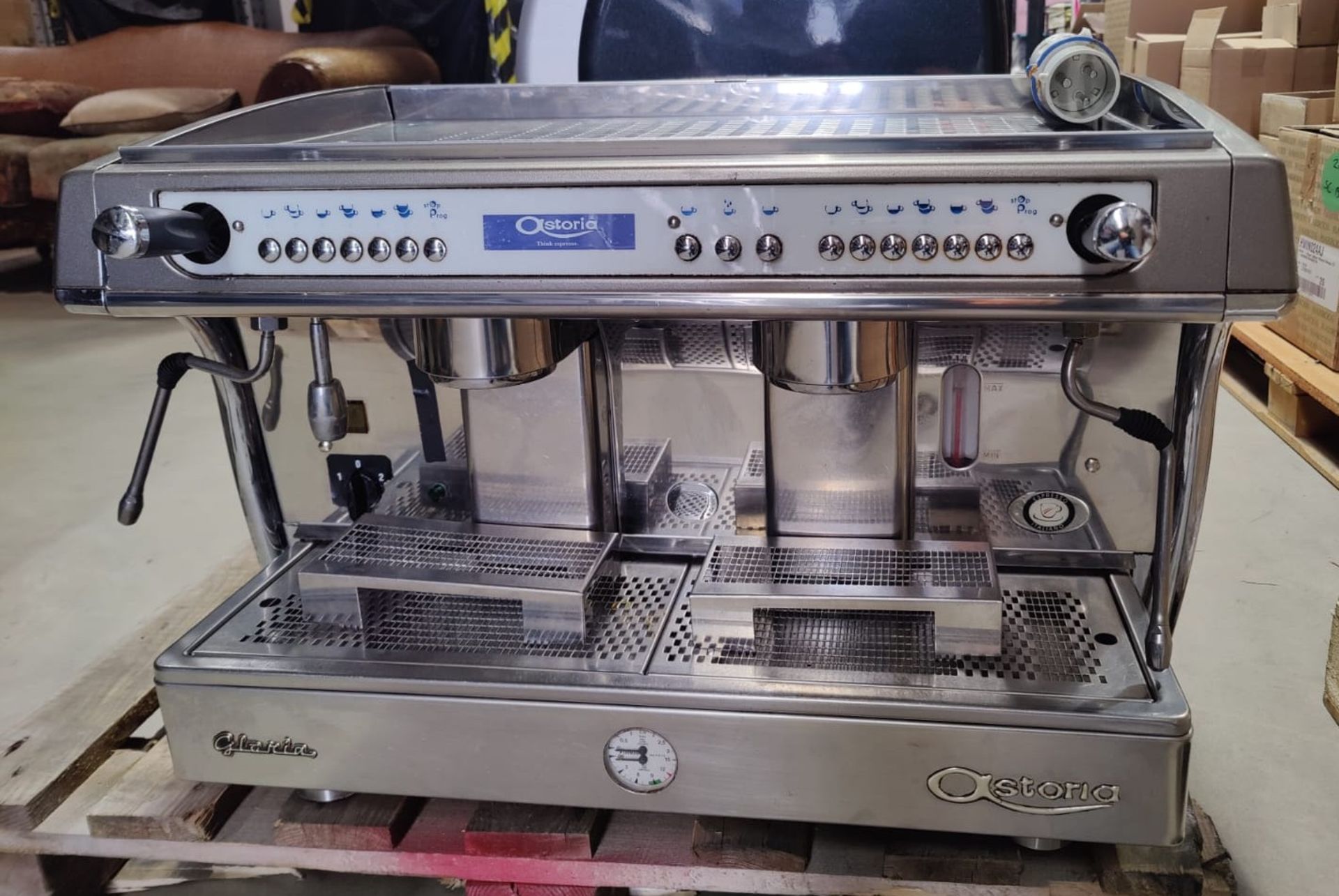 1 x Astoria Gloria SAE 2 Group Commercial Espresso Coffee Machine - Stainless Steel Finish