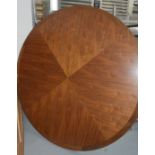 1 x Banqueting 1.8m Quarter Bookmatched Walnut Veneer Restaurant Table