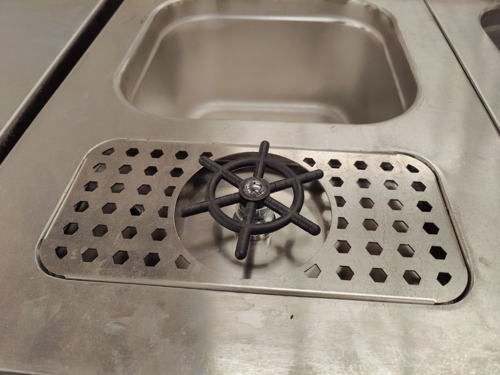 1 x Stainless Steel Bar Wash Station Featuring an Integral Glass Rinser, Wash Bowl and Hot/Cold Taps - Image 5 of 5