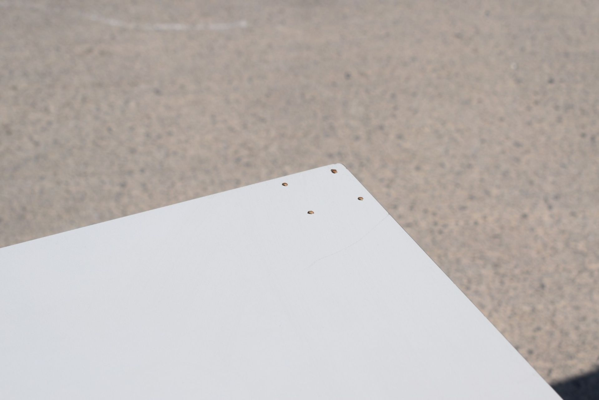 1 x Rectangular Restaurant Dining Table Featuring a White Wooden Top and Twin Pedestals - Image 5 of 8