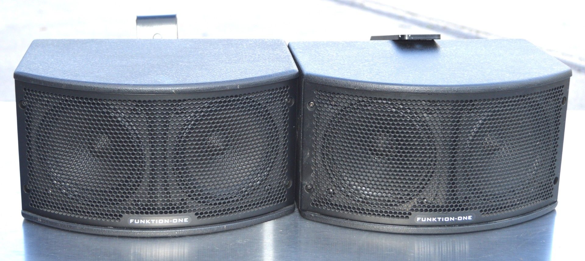 2 x Funktion-One F55 Ultra Compact 60w RMS Loudspeakers - Includes Wall Brackets - Colour: Black