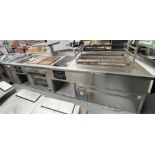 1 x Control Induction 3.6m Cookline Wall Suite for Commercial Kitchens - Features a FriFri Twin Tank