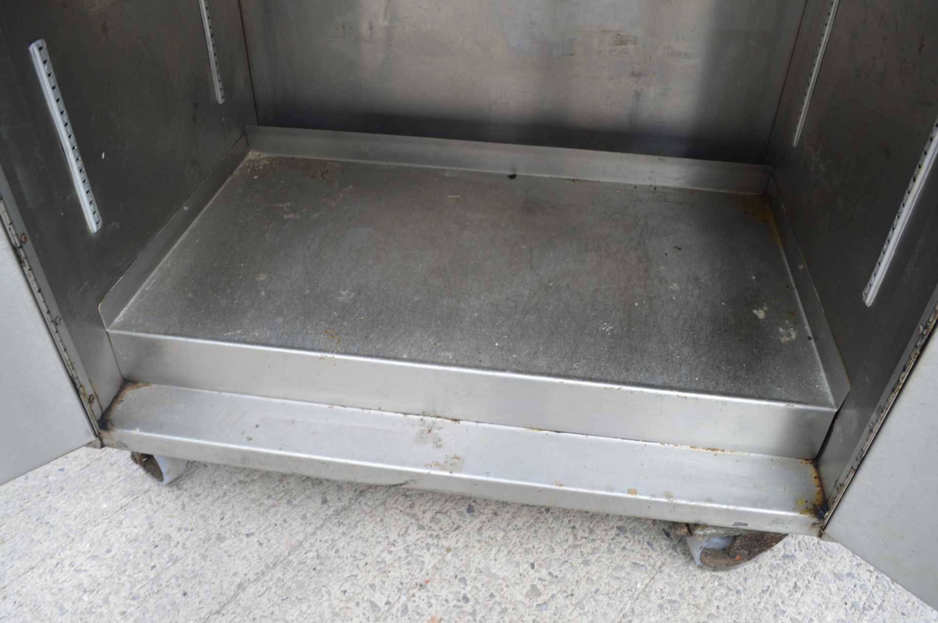 1 x Stainless Steel Two Door Heated Warming Cabinet with Preparation Surface and Castor Wheels - Image 4 of 10