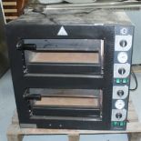 1 x Cuppone Tioziano Compact Twin Deck Countertop Pizza Oven  - 8 x Pizza Capacity - 230v 4.2kW