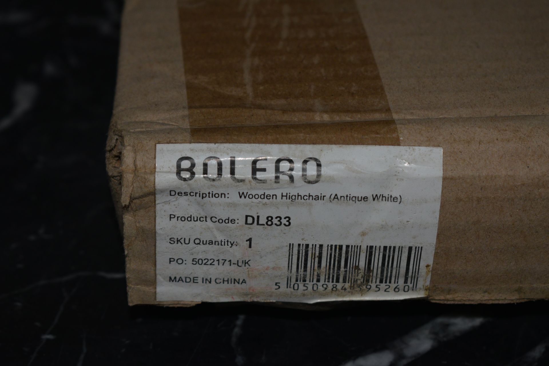 1 x Bolero Wooden Highchair in Antique White - Model DL833 - New / Boxed - Image 2 of 2