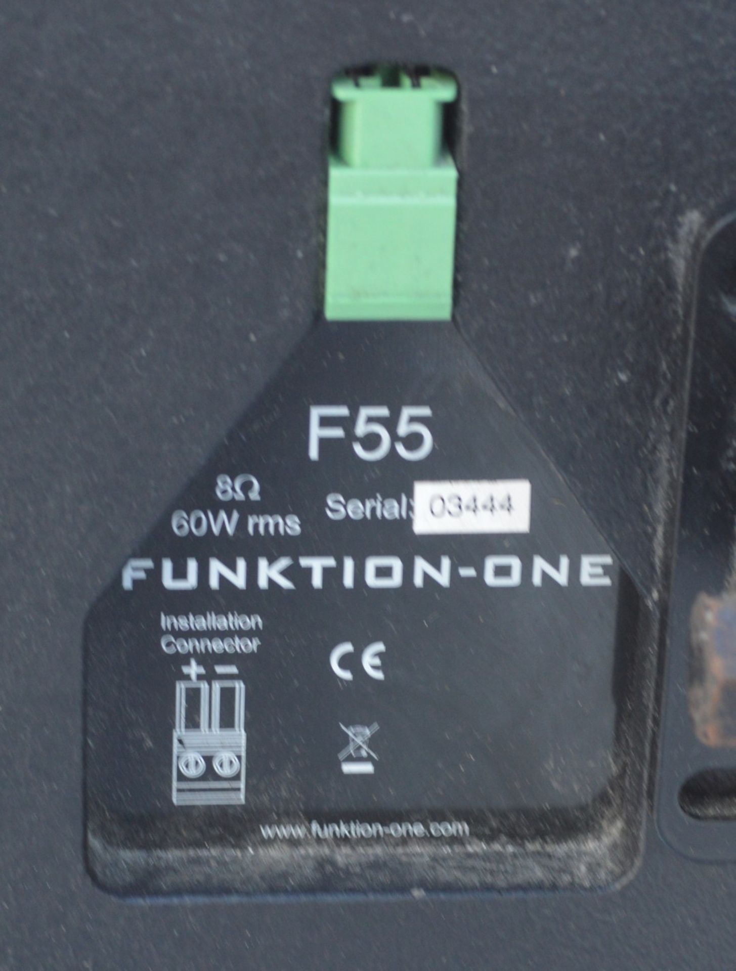 1 x Funktion-One F55 Ultra Compact 60w RMS Loudspeaker - Includes Wall Bracket - Colour: Black - Image 2 of 5