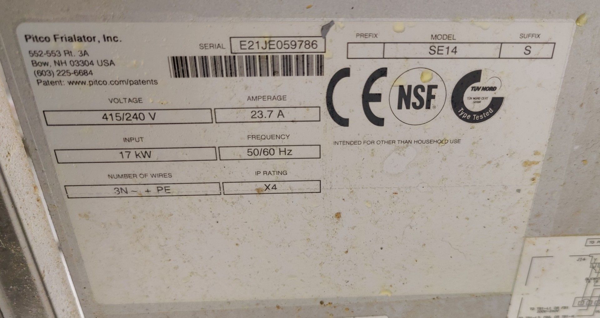 1 x Pitco SE14 Single Tank Electric Fryer without Baskets - 17kW 3 Phase - Dimensions: H110 x W40 - Image 12 of 14