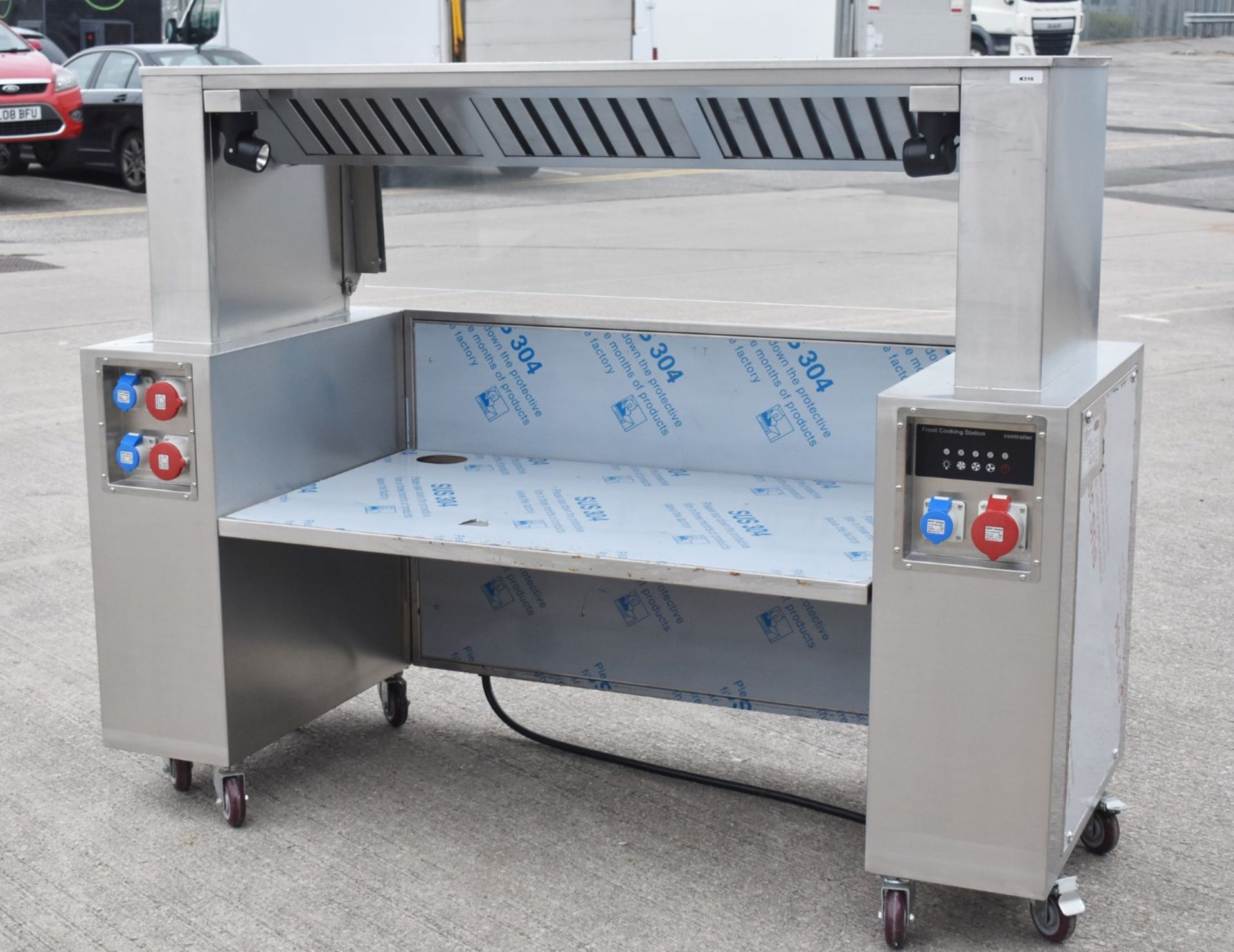 1 x Rexmartins Front Cooking Station For Griddles etc - Cooking Appliance Station With Lights