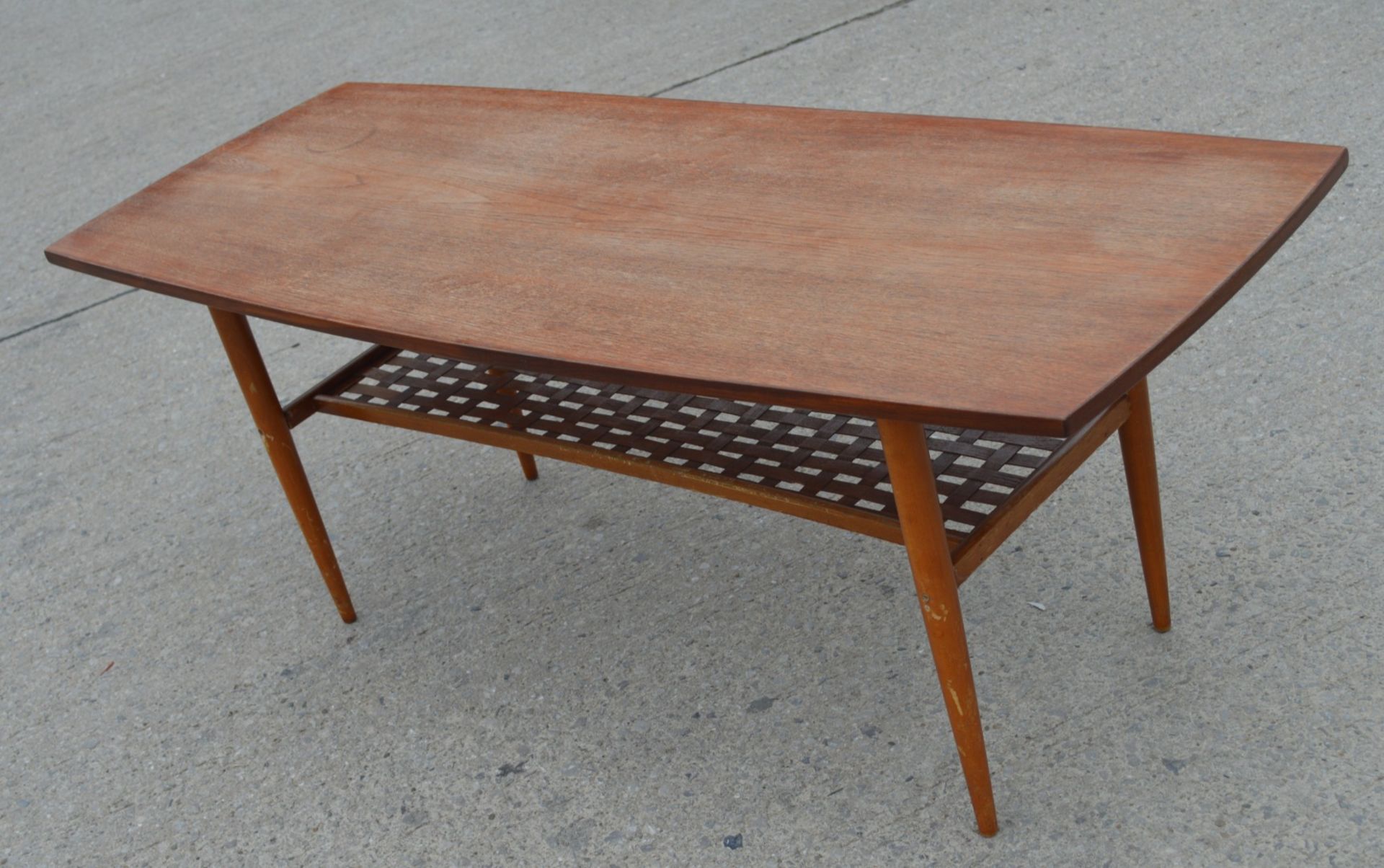 1 x Mid Century Scandinavian Teak Coffee Table Designed by Albert Larson - H50 x W136 x D54 cms - Image 5 of 16