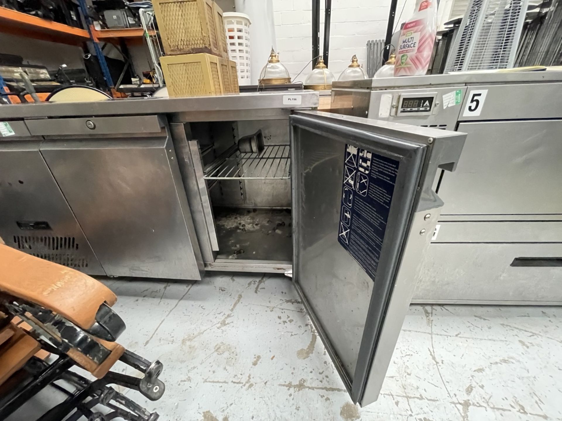 1 x Williams Jade Two Door Countertop Prep Fridge - Model: HJC2SA - Dimensions: H85 x W130 x D70 cms - Image 7 of 9