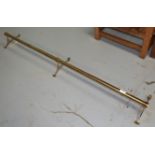 3 x Brass Floor Mounted Foot Rest Bars for Booth Seating - Dimensions: L190 x W22 x D20 cms -