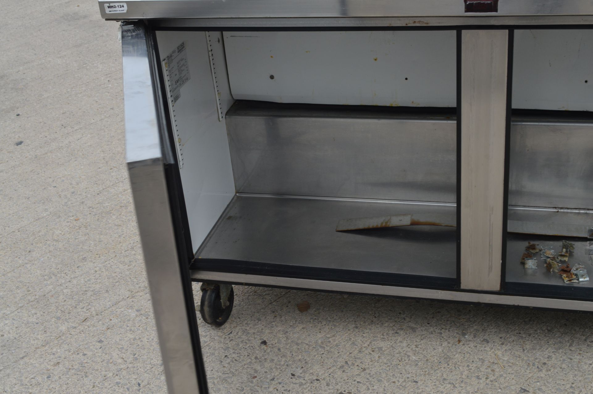 1 x True Refrigeration Two Door Prep Fridge with Pizza Topper - See Description - H112 x W158 x - Image 5 of 17