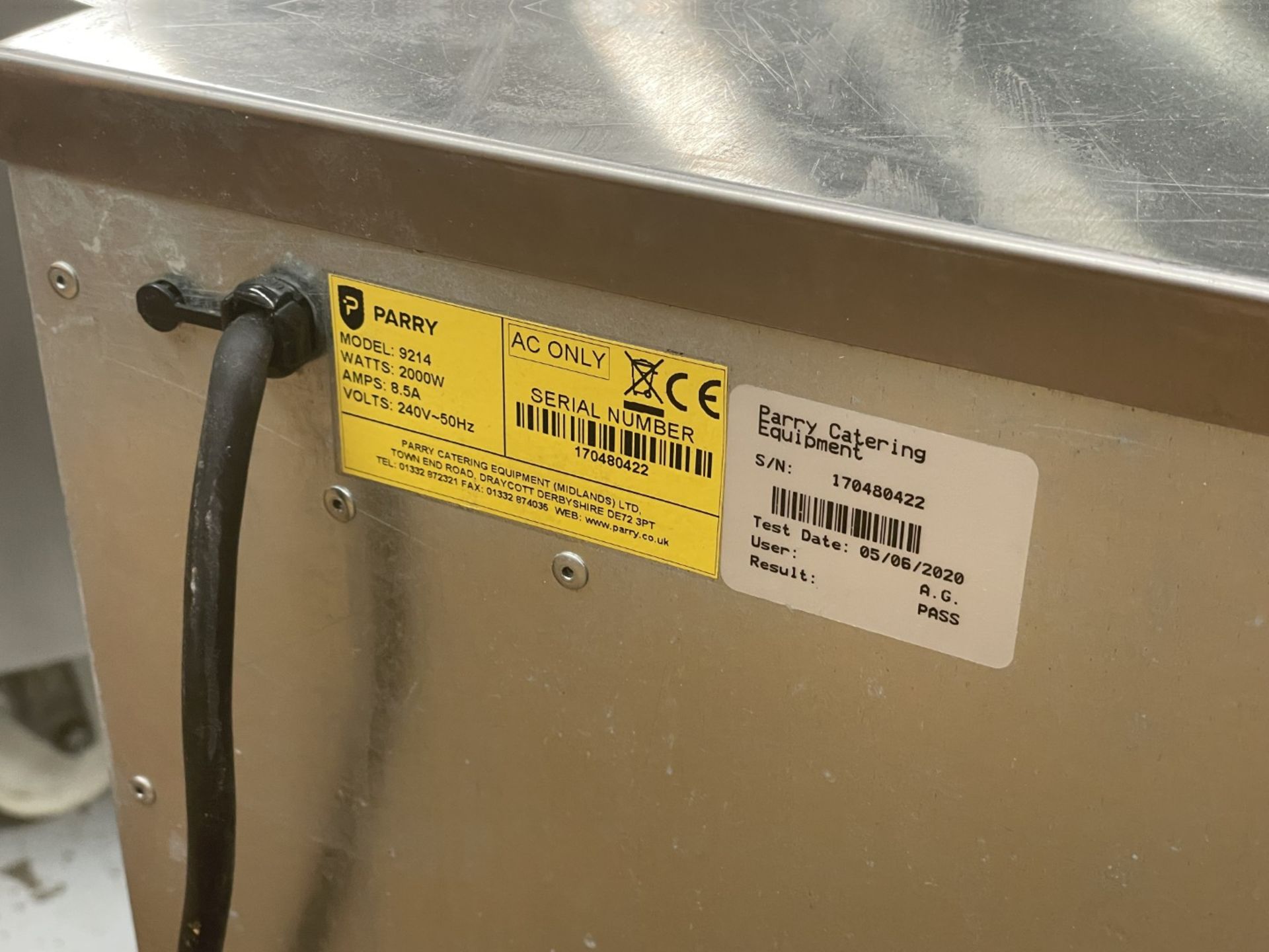 1 x Parry 9214 Double Door Hot Cupboard Plate Warmer - 240 Plate Capacity - Temperature control - Image 4 of 9