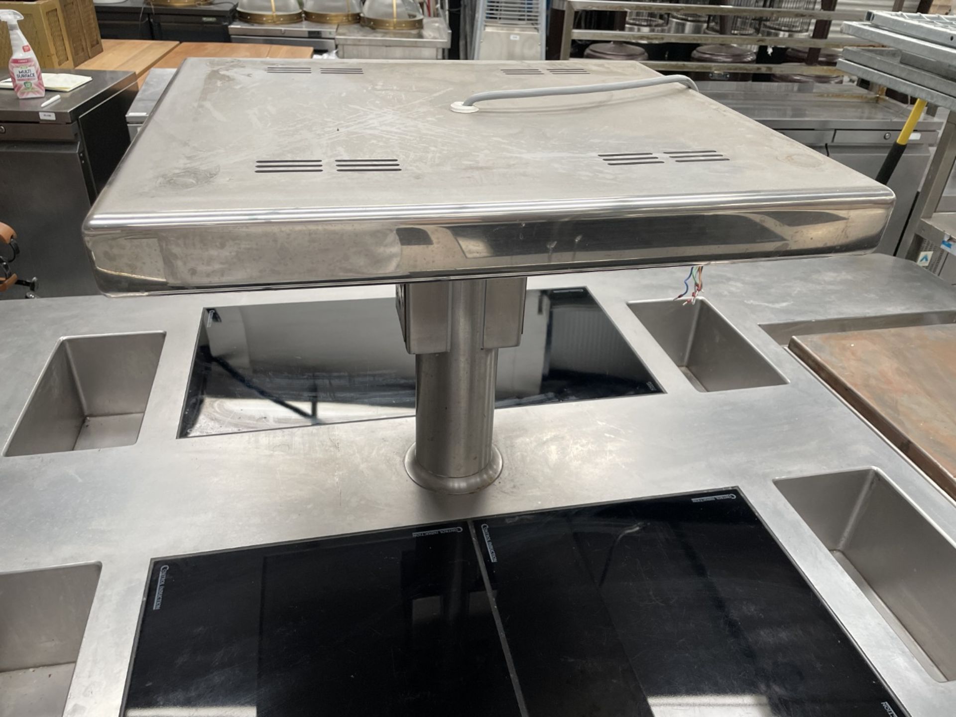 1 x Commercial Central Kitchen Cooking Island Featuring Two Control Induction Cooking Hobs, Blue Sea - Image 23 of 30