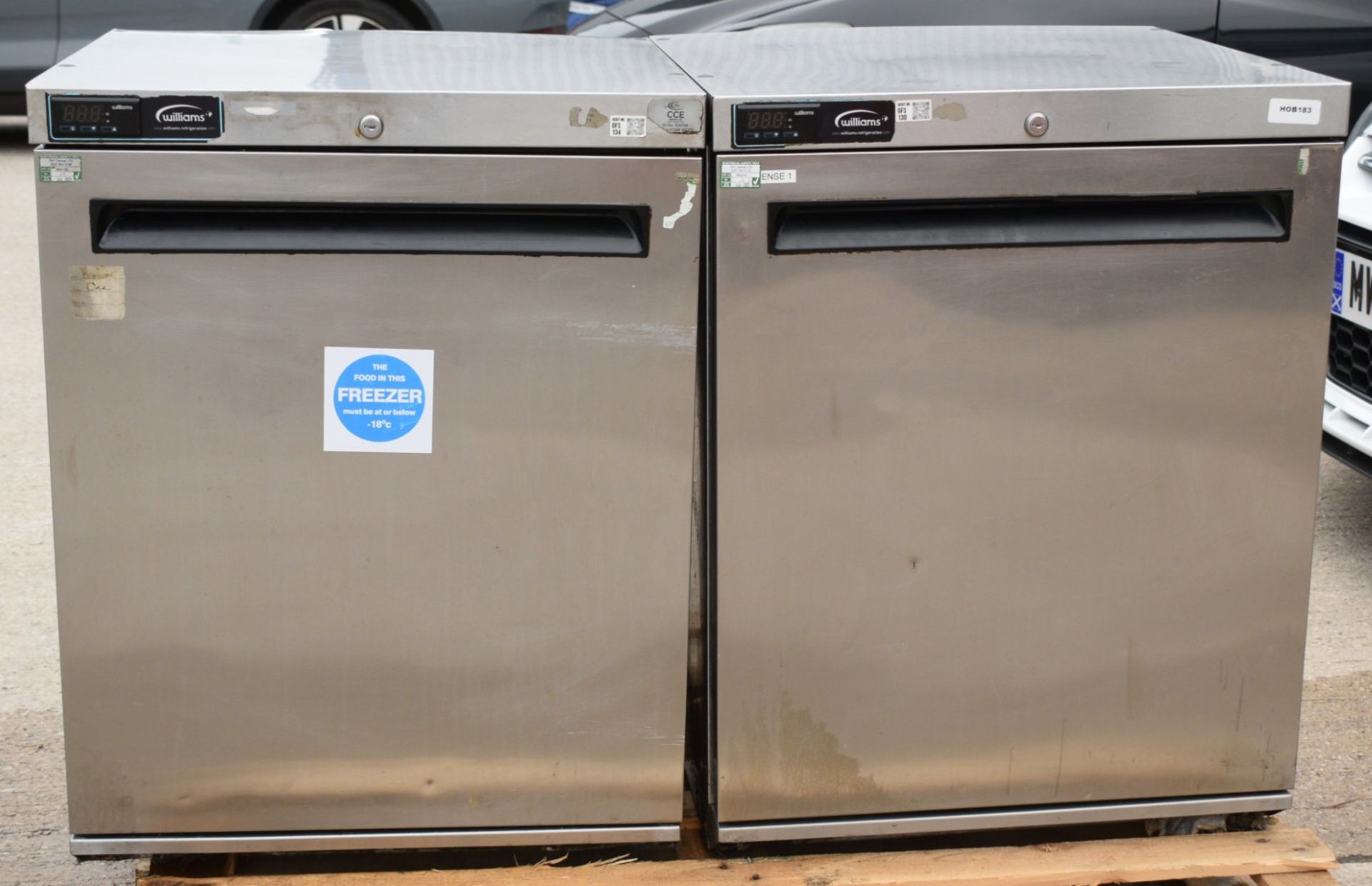 2 x Williams Undercounter Fridge and Freezer Appliances - Includes 1 x Fridge and 1 x Freezer