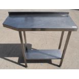 1 x Stainless Steel Prep Table - Dimensions: H91 x W96 x D40 cms