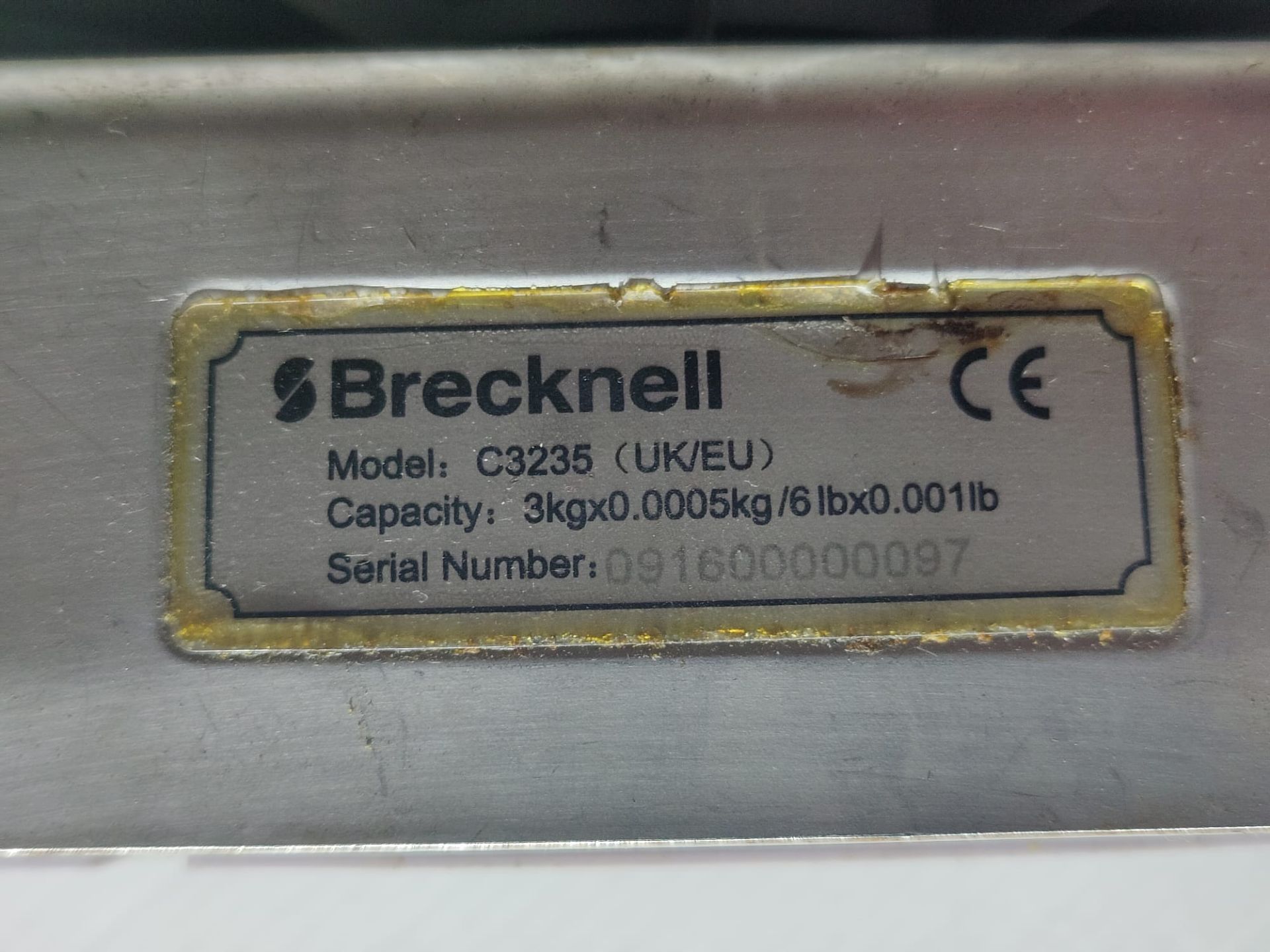 1 x Brecknell C3235 Scales for Commercial Kitchens - 3kg Capacity - Rechargable Battery Powered or - Image 2 of 2