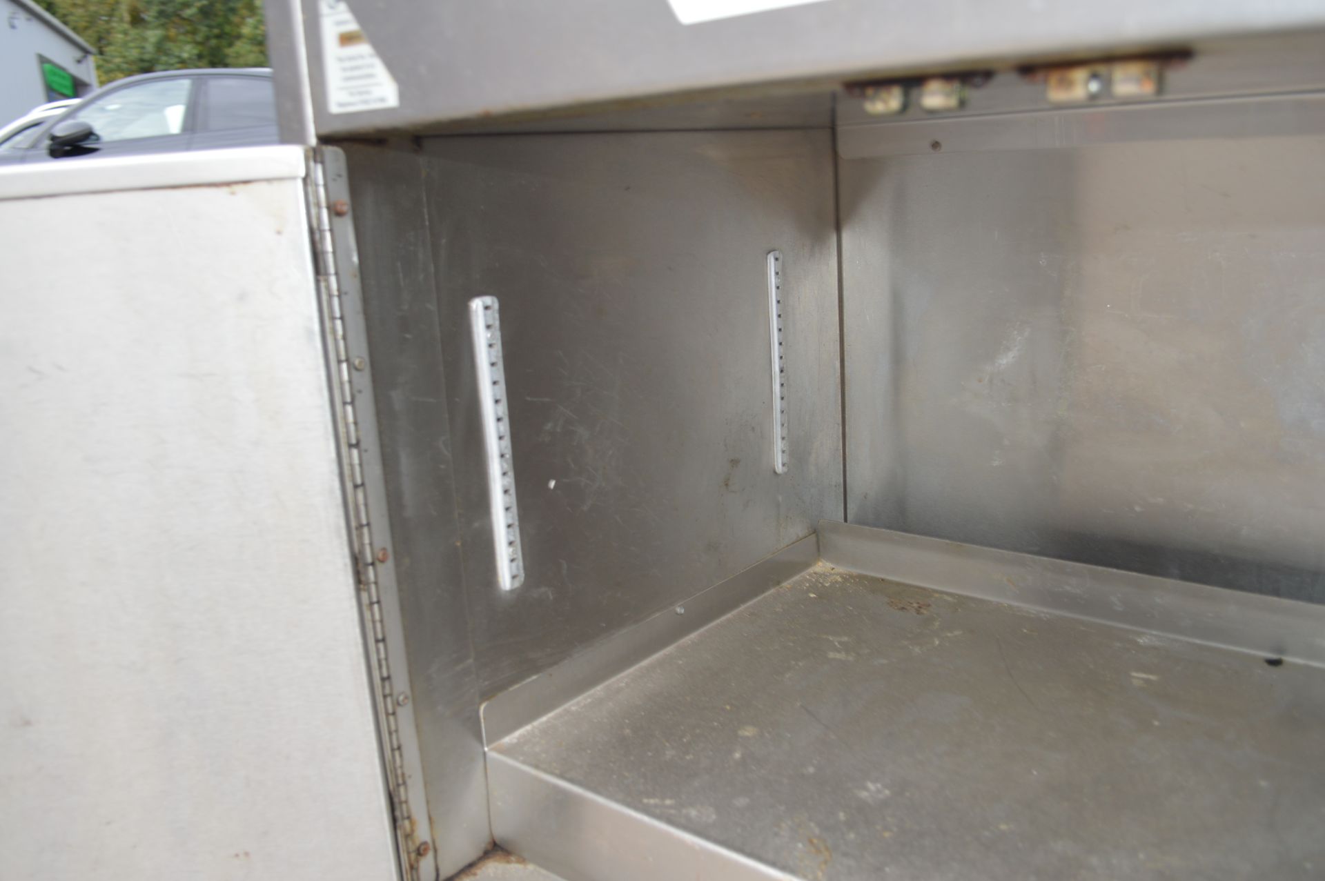 1 x Stainless Steel Two Door Heated Warming Cabinet with Preparation Surface and Castor Wheels - Image 2 of 10
