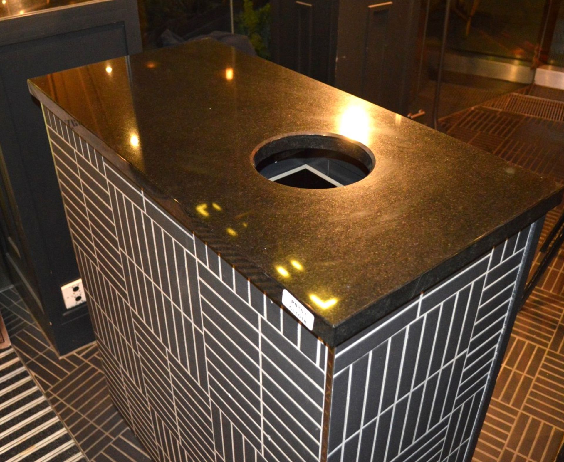 1 x Waiter Station Featuring a Bespoke Tiled Finish, Granite Top,Bin Chute and Pull Out Waste Bin - Image 4 of 4
