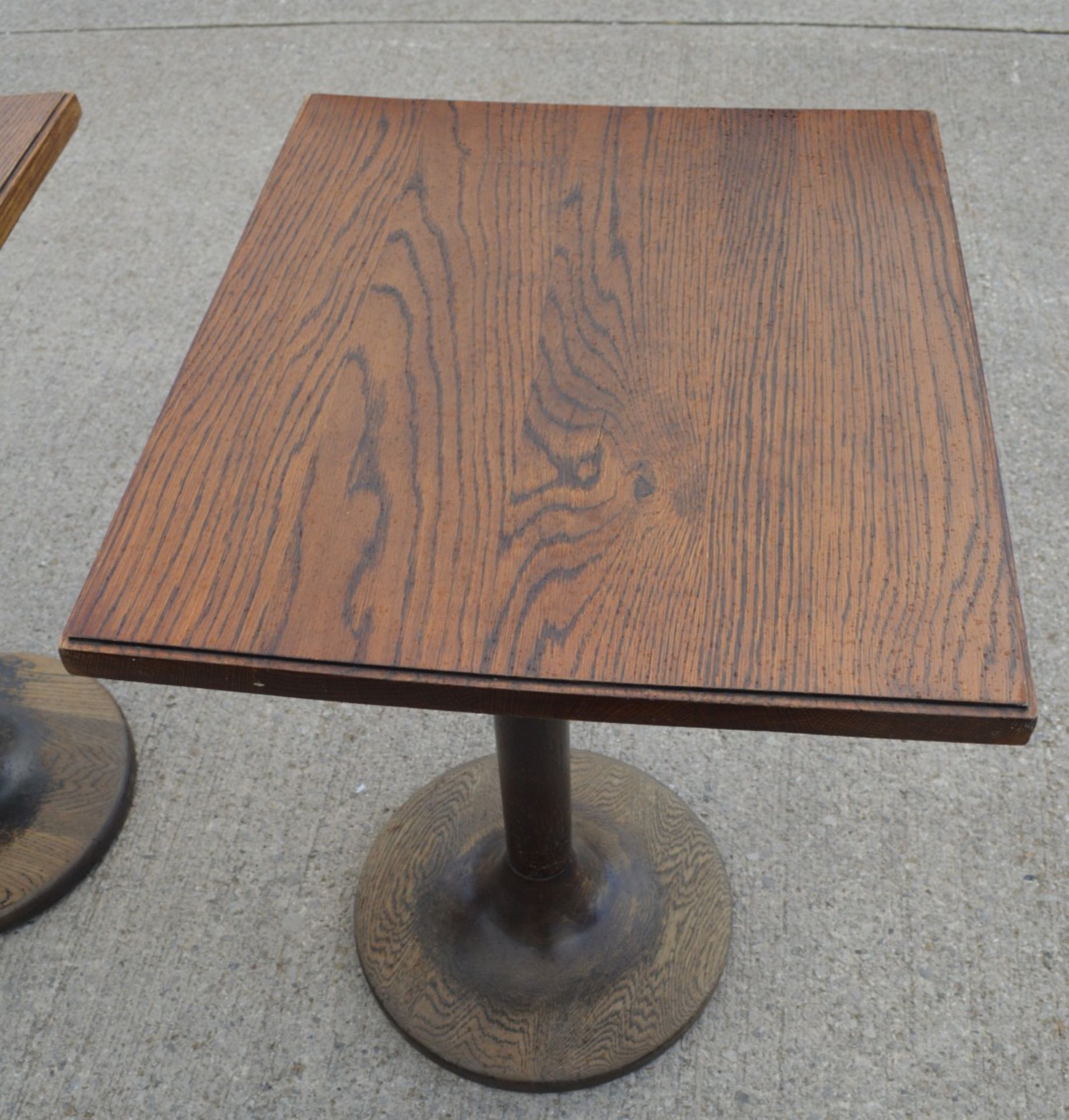 1 x Restaurant Dining Table - Oak Wooden Top with Wooden Pedestal Base - Dimensions: H76 x W70 x D60 - Image 19 of 20