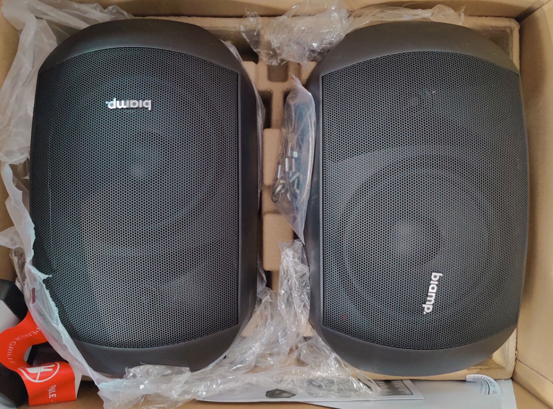 2 x BiAmp MASK6CT-BL 6.5" 2 way Clickmount Loudspeaker - 150w @ 16 ohms, IP64, 100v