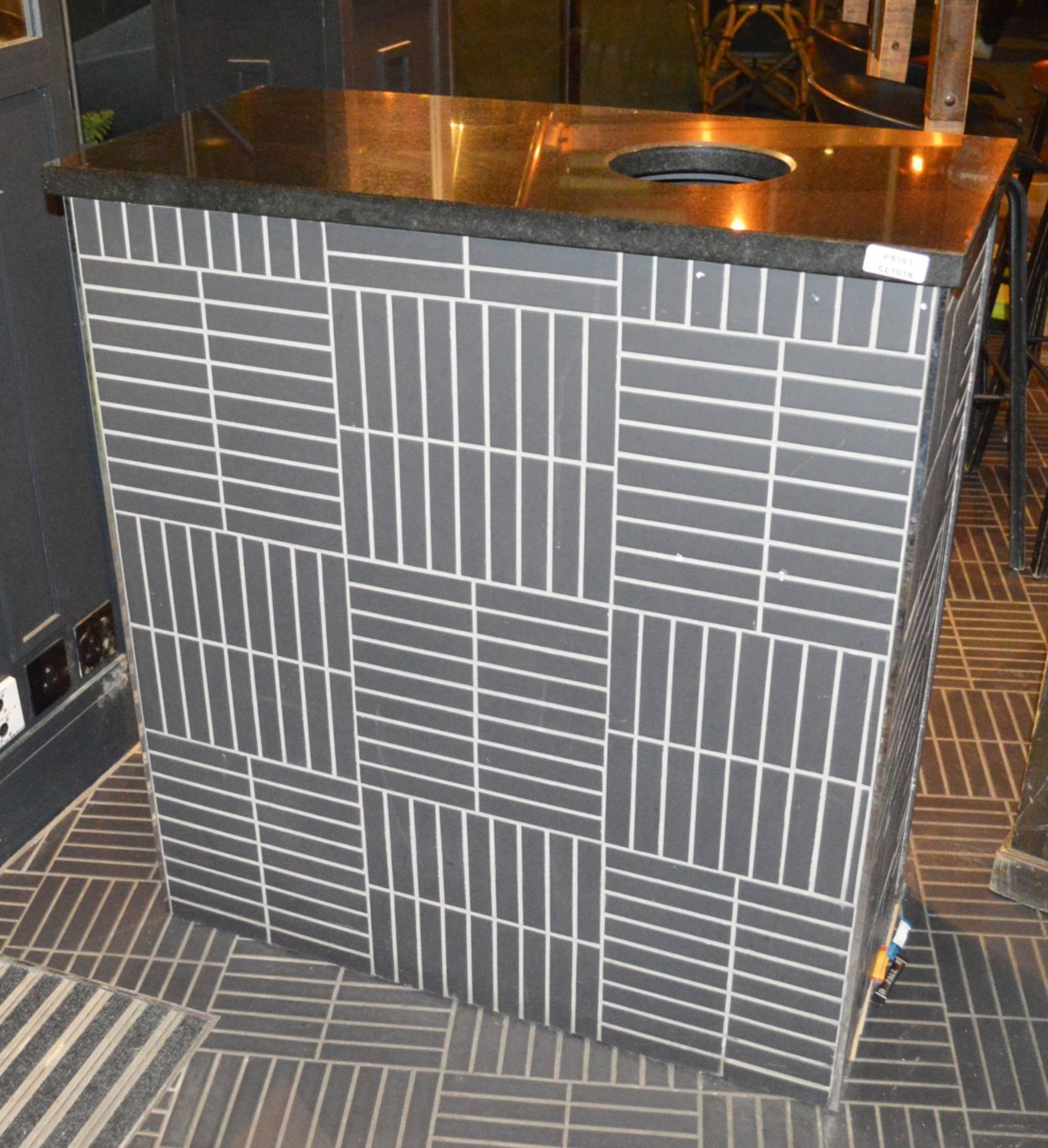 1 x Waiter Station Featuring a Bespoke Tiled Finish, Granite Top,Bin Chute and Pull Out Waste Bin