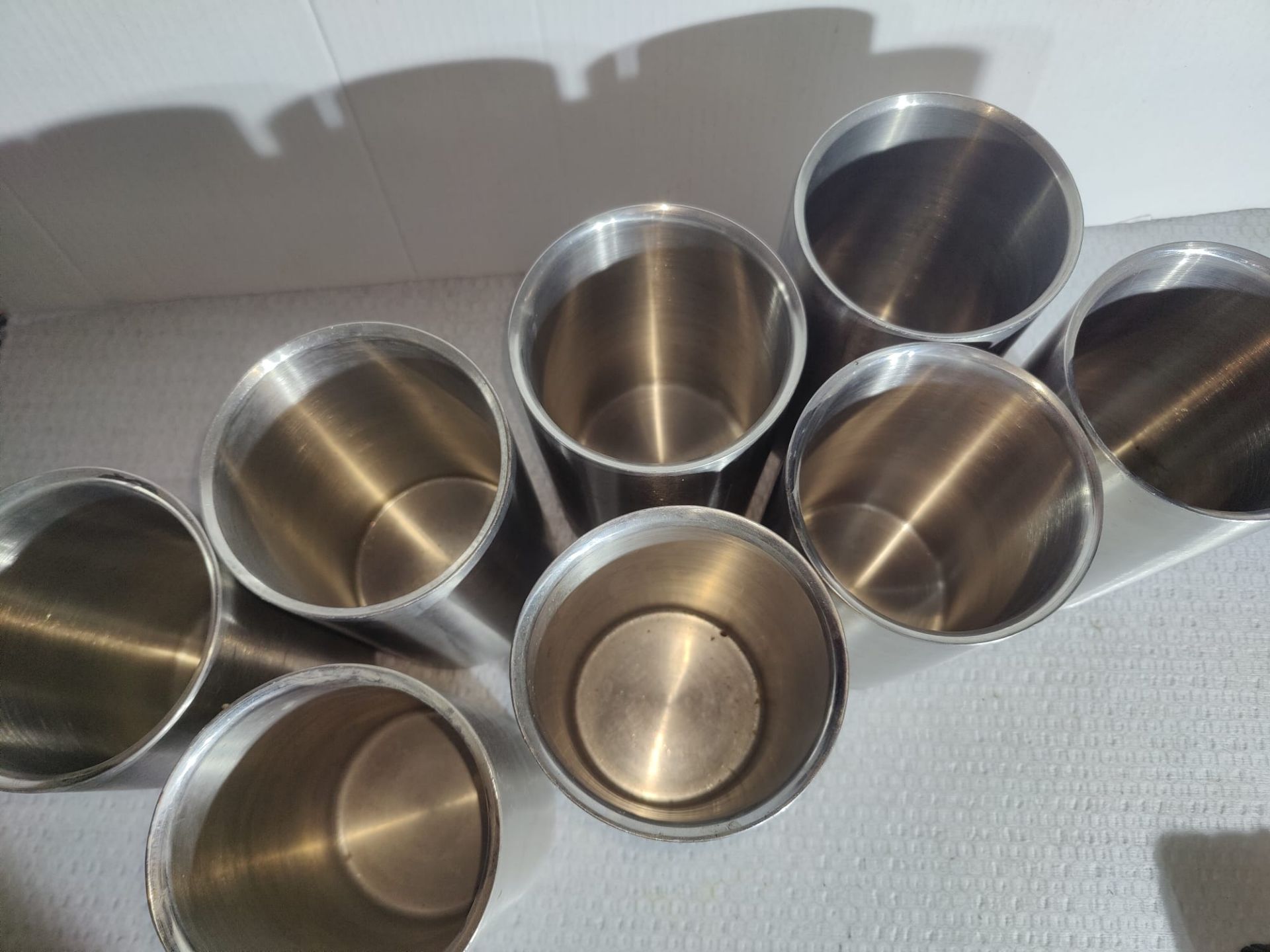 8 x Stainless Steel Cutlery Holders - Dimensions: H20 x W12 cms - Image 2 of 4