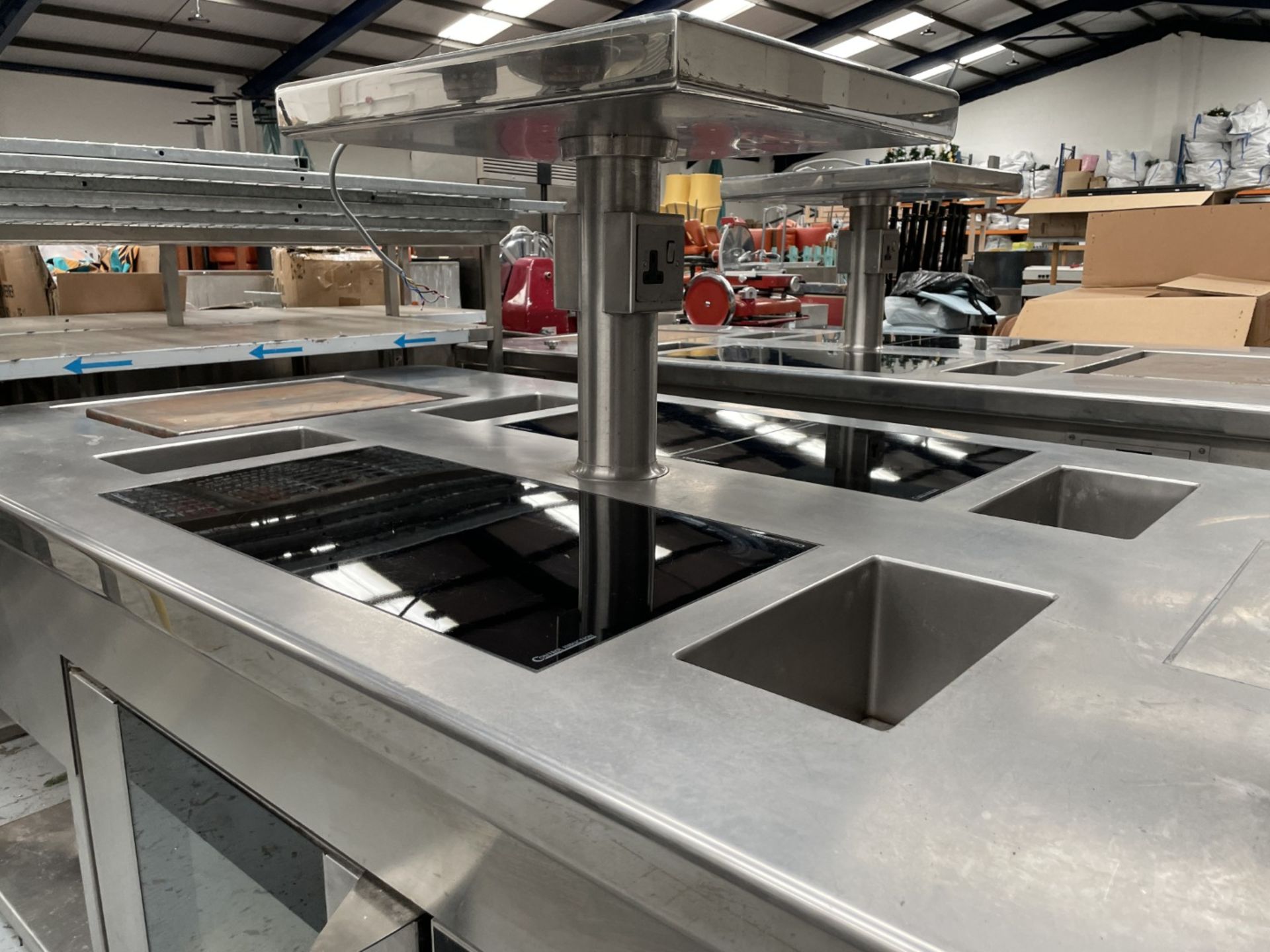 1 x Commercial Central Kitchen Cooking Island Featuring Two Control Induction Cooking Hobs, Blue Sea - Image 21 of 30